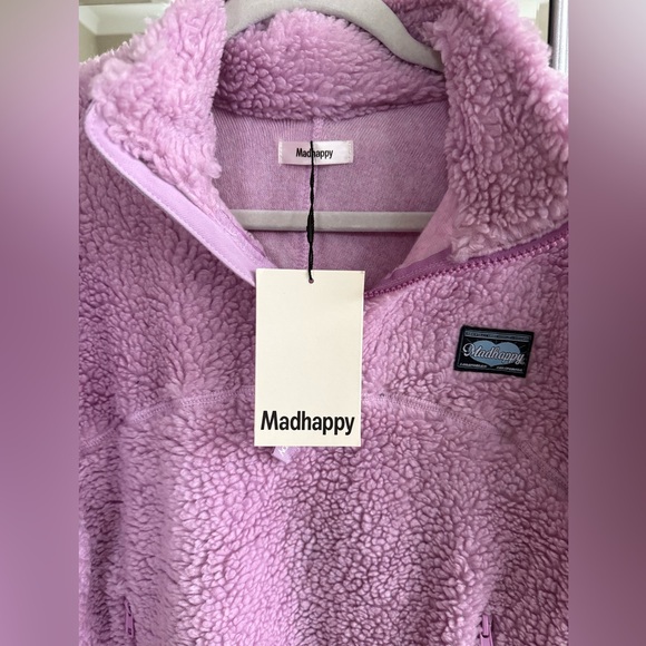 Madhappy Lilac Fall Sherpa Half Zip - Picture 2 of 8